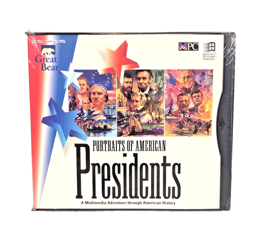 1994 Portraits Of American Presidents Multimedia Software Game- (CD-ROM) Windows
